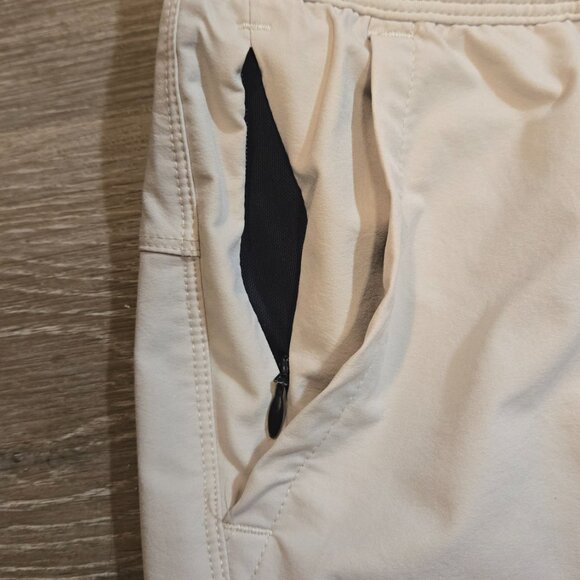 Public Rec Flex Shorts Men's Size 42 Beige Performance Stretch Athletic Gym EUC - Picture 3 of 8
